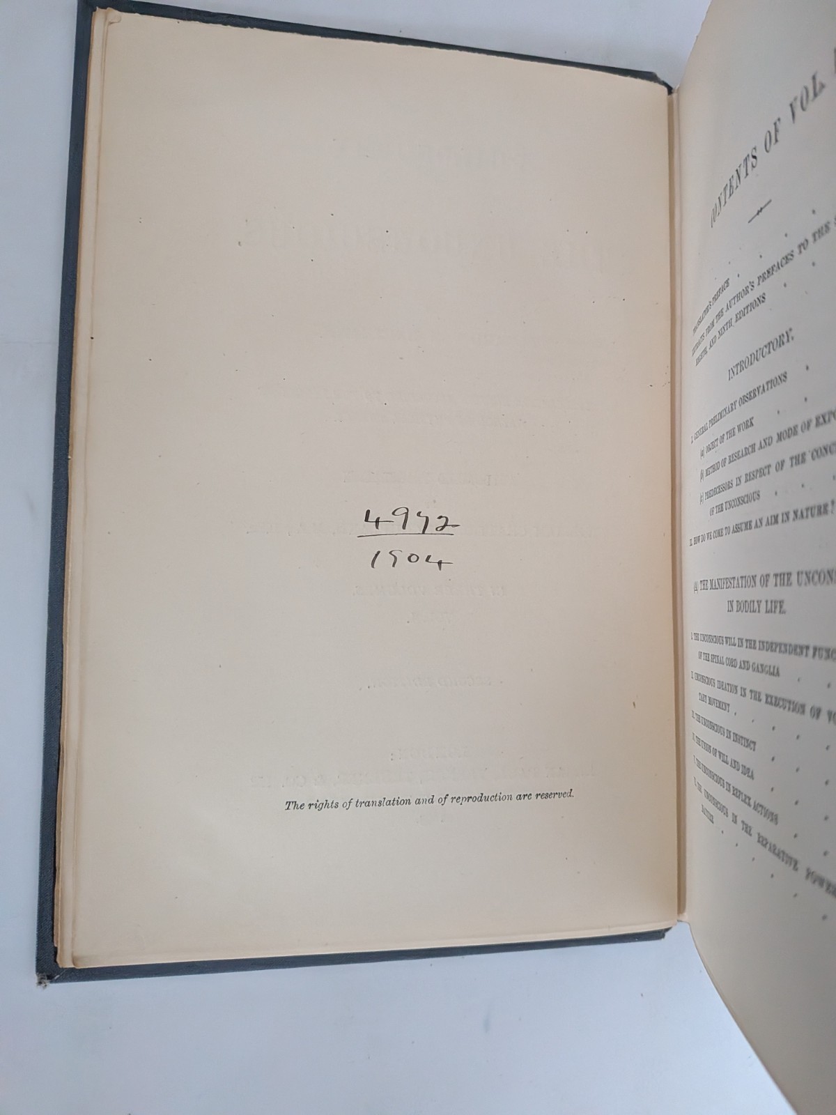 Philosophy of the Unconscious 3 VOLUME SET 1893 by Eduard von Hartmann