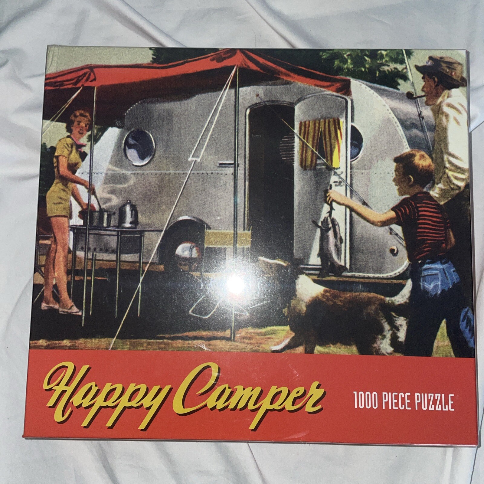 Happy Camper Retro Puzzle by Phil Noyes and Gibbs Smith Publisher NEWSealed