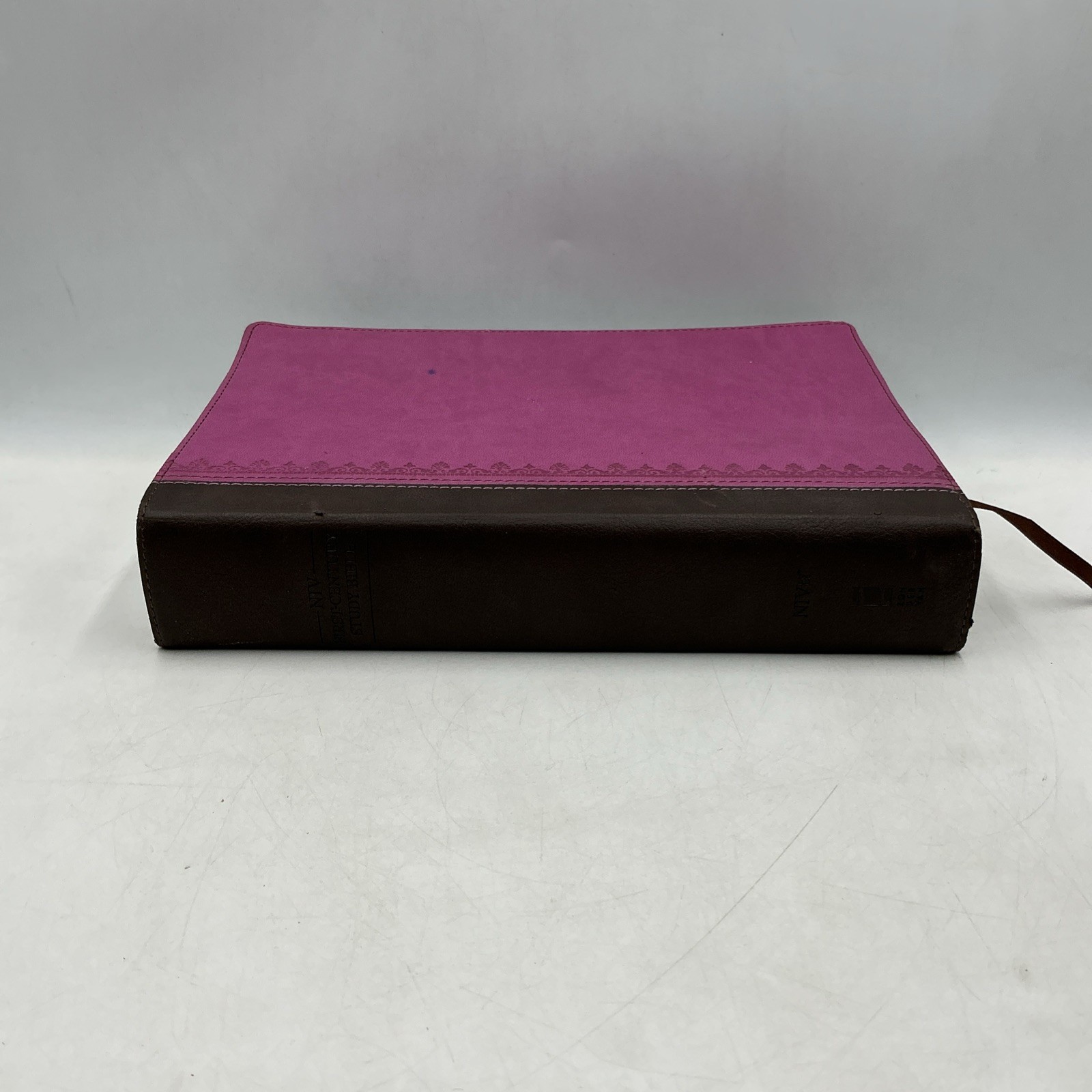 Zondervan NIV First Century Study Bible Dobson Italian Duo Tone Chocolate Orchid