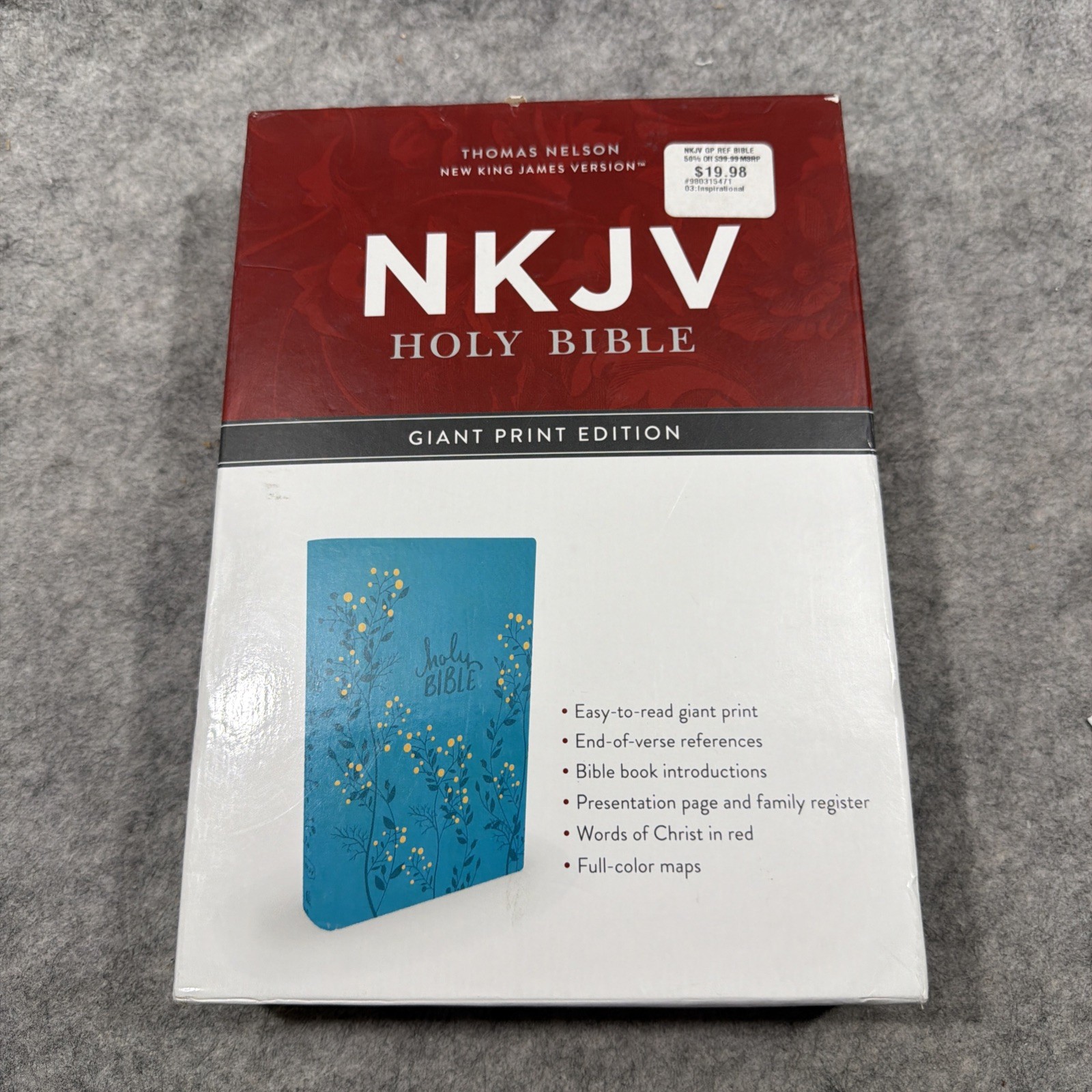 Thomas Nelson Giant Print Holy Bible (NKJV) – Aqua