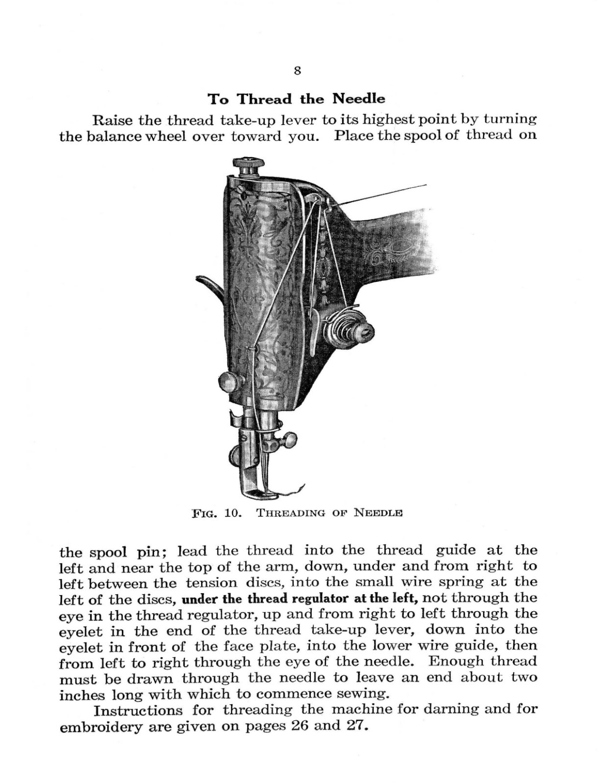 Singer Sewing Machine No. 66-1 Instruction Manual „1913“ (27 Page)