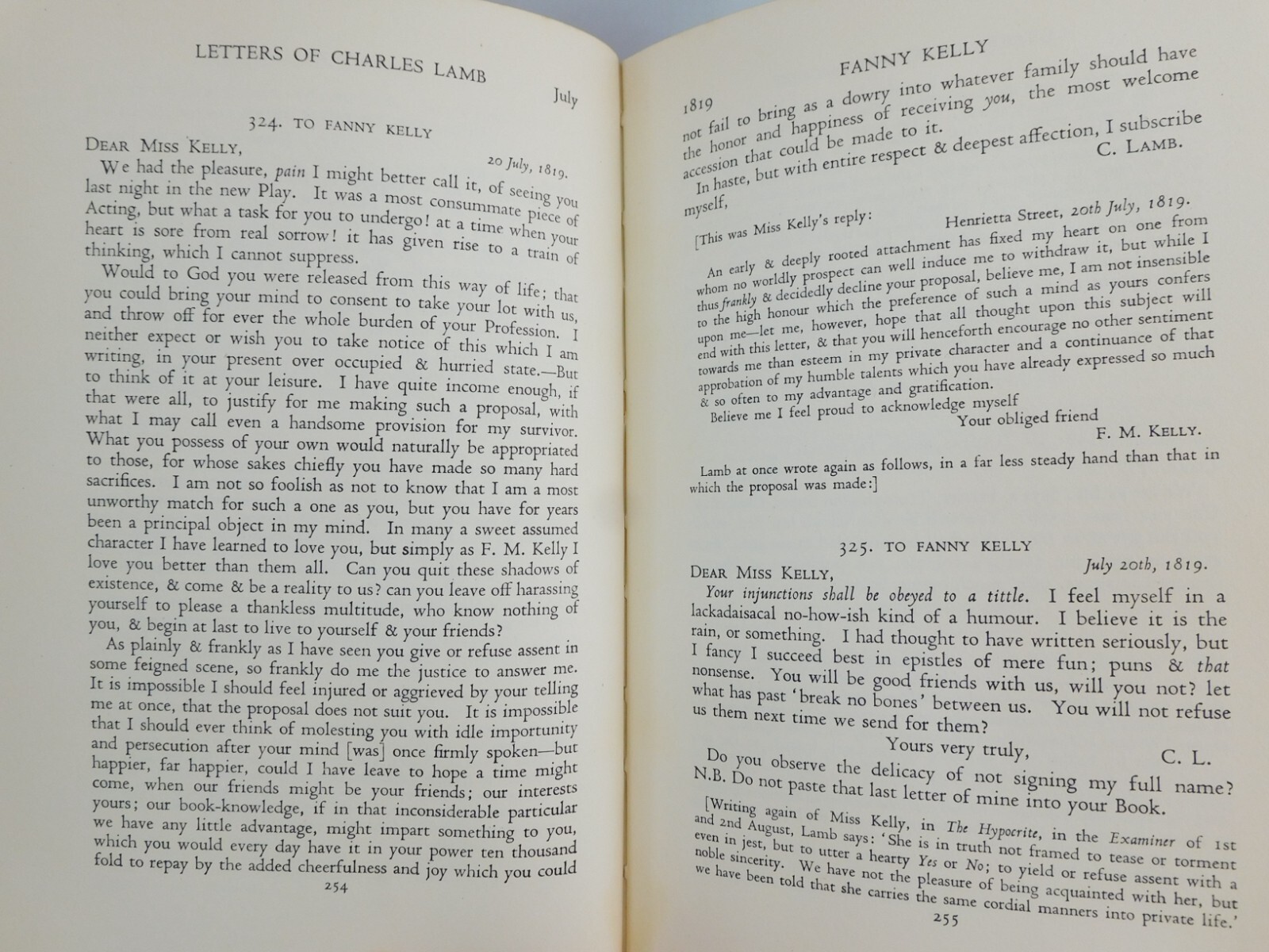 Letters Of Charles and Mary Lamb 3 Vol 1935 HC Dent Methuen Great Britain VGC
