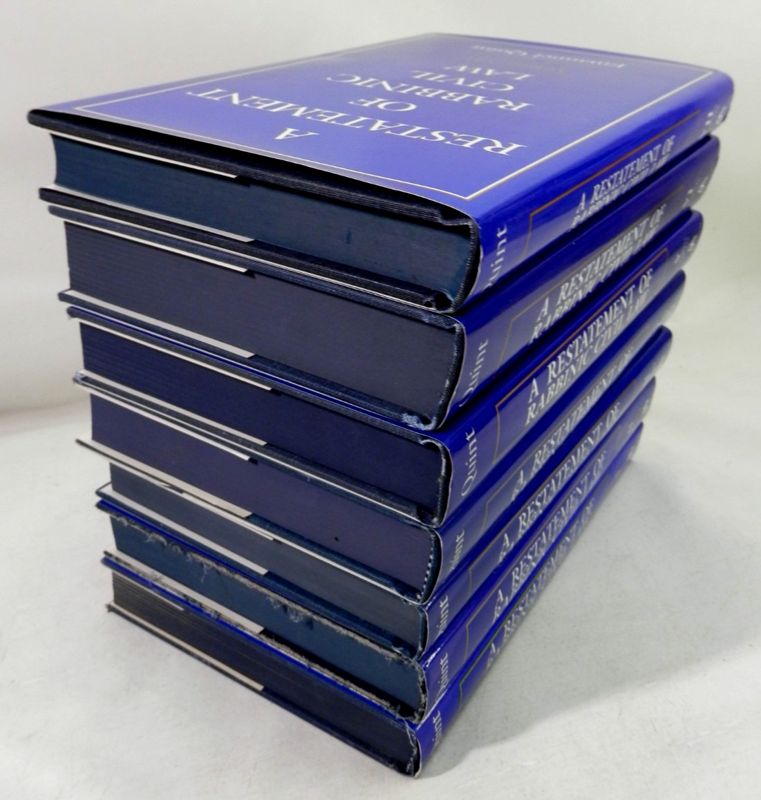 A RESTATEMENT OF RABBINIC CIVIL LAW : 7 Volume Set Emanuel Quint – Hardcover