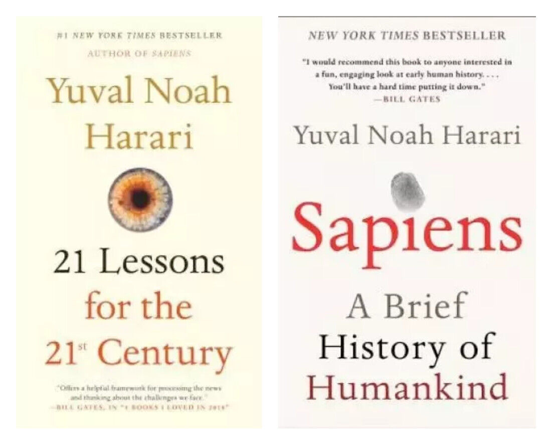 21 LESSONS & SAPIENS 2 book set By Yuval Noah Harari New stock Fast shipping