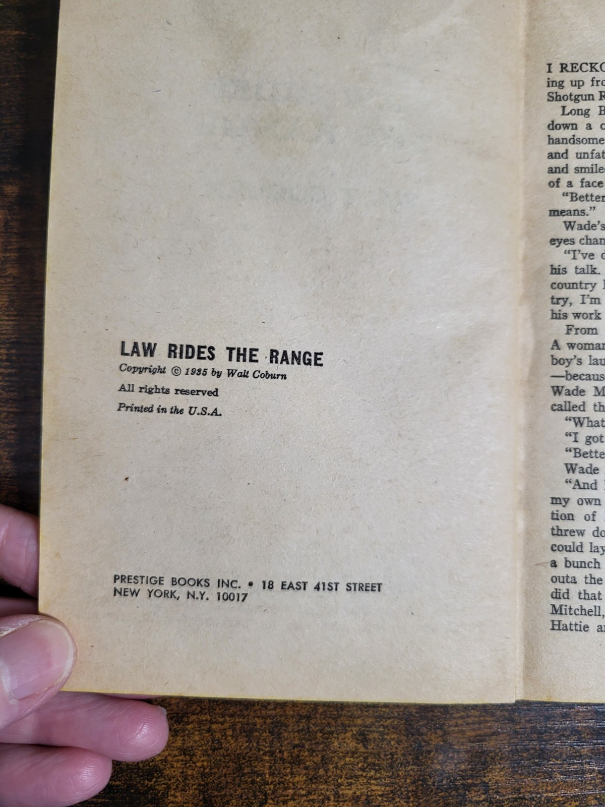 Vintage paperback 1935 western wild west shotgun fight six guns renegade cowboy