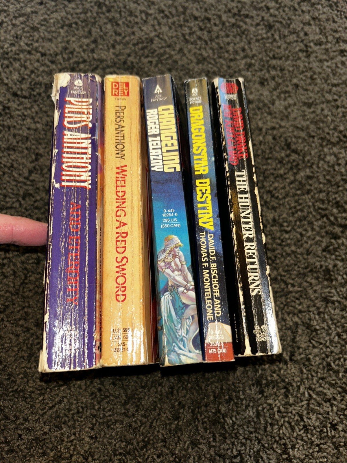 Lot of 5 Books Science Fiction Fantasy Mixed Titles PB Piers Anthony Vtg 80s 90s