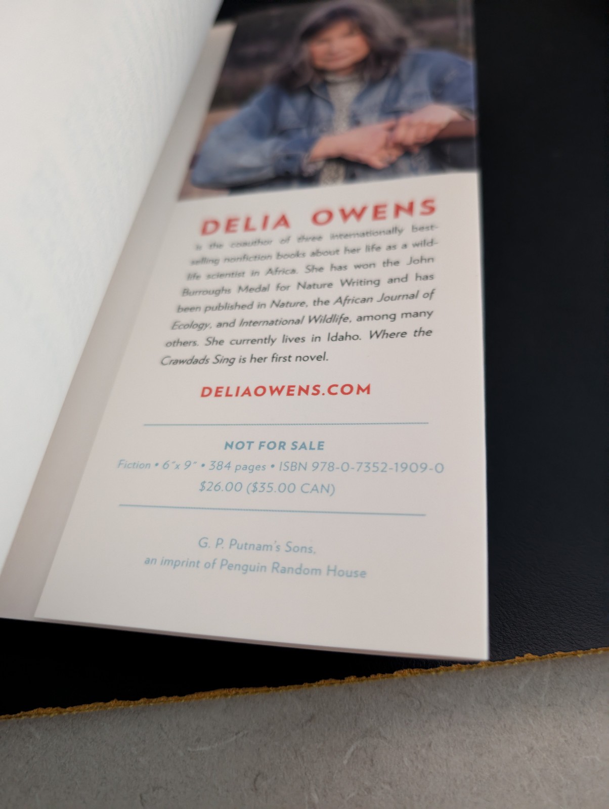 RARE ARC – Where The Crawdads Sing by Delia Owens – Advance Reader’s Copy
