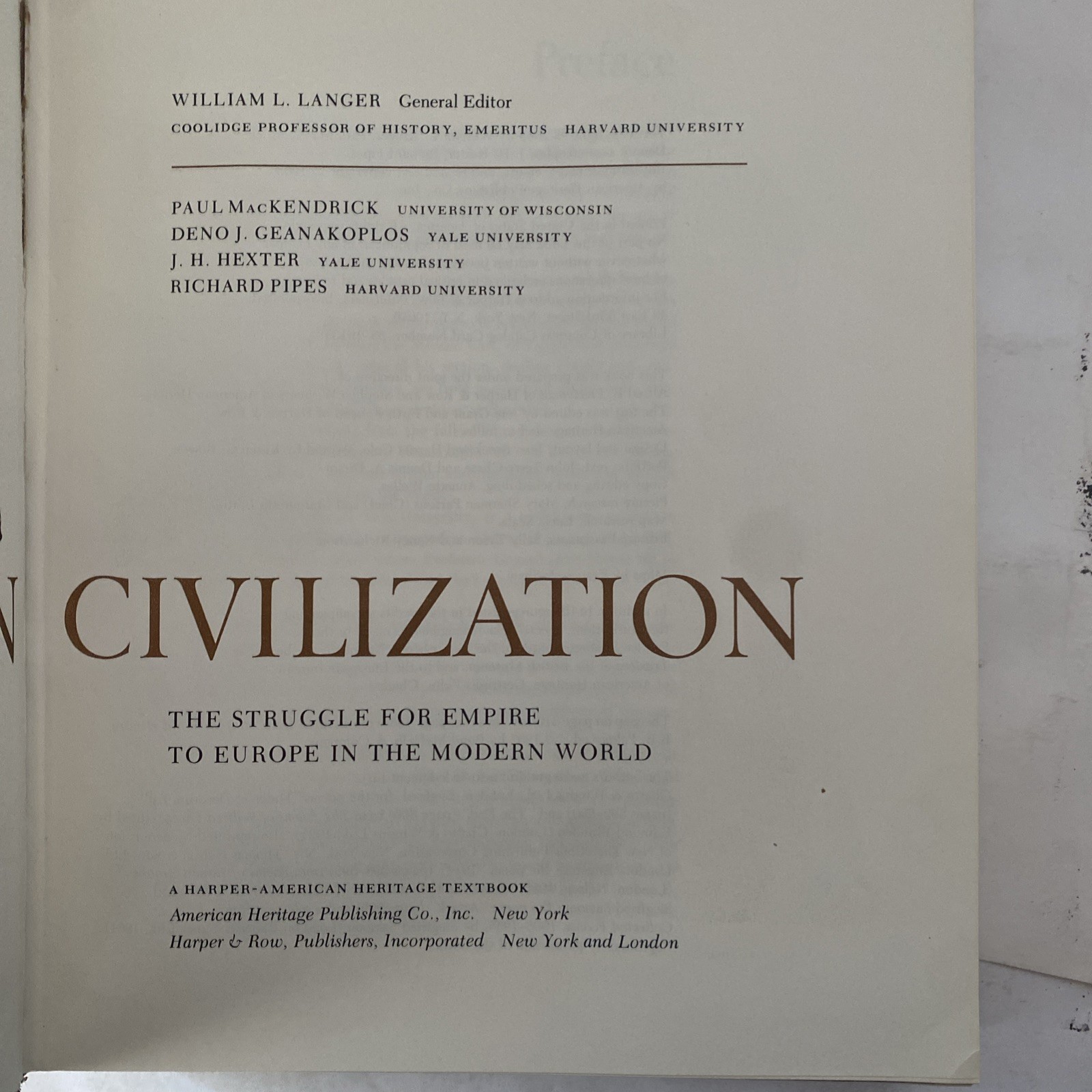 Western Civilization The Struggle for Empire to Europe in the Modern World