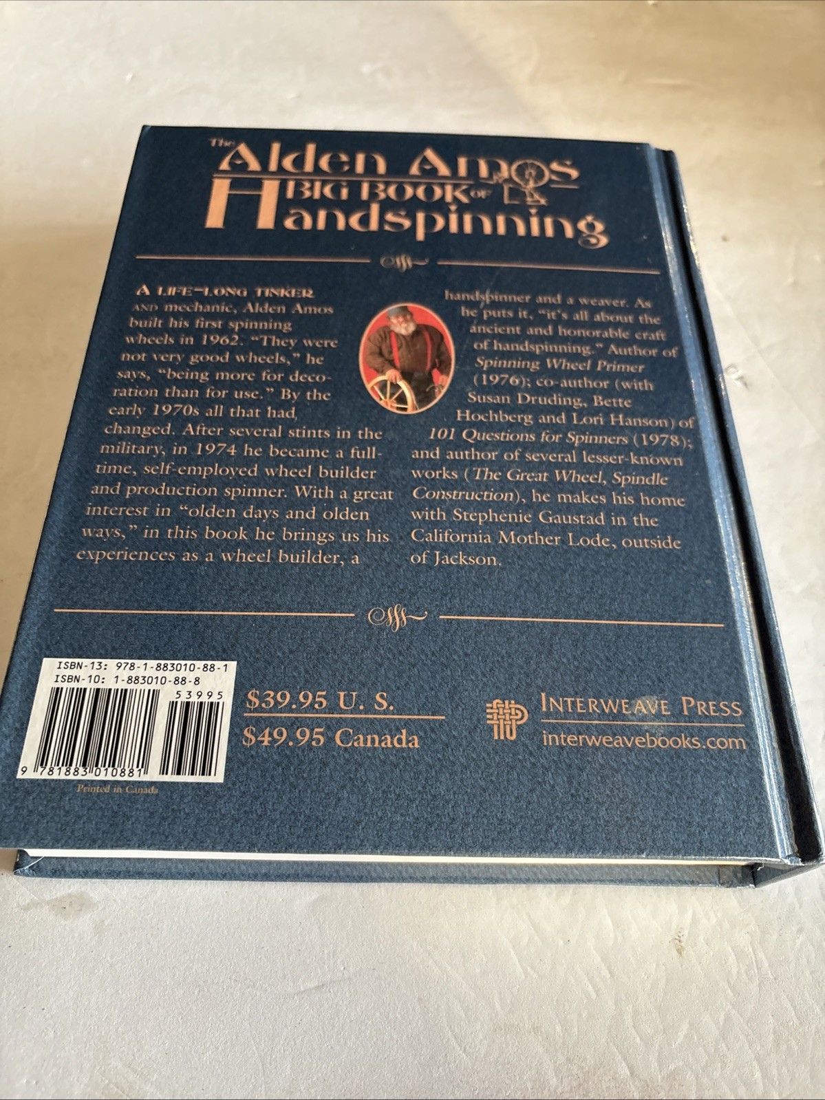 The Alden Amos Big Book of Handspinning, Hardcover, 2001 Brand New