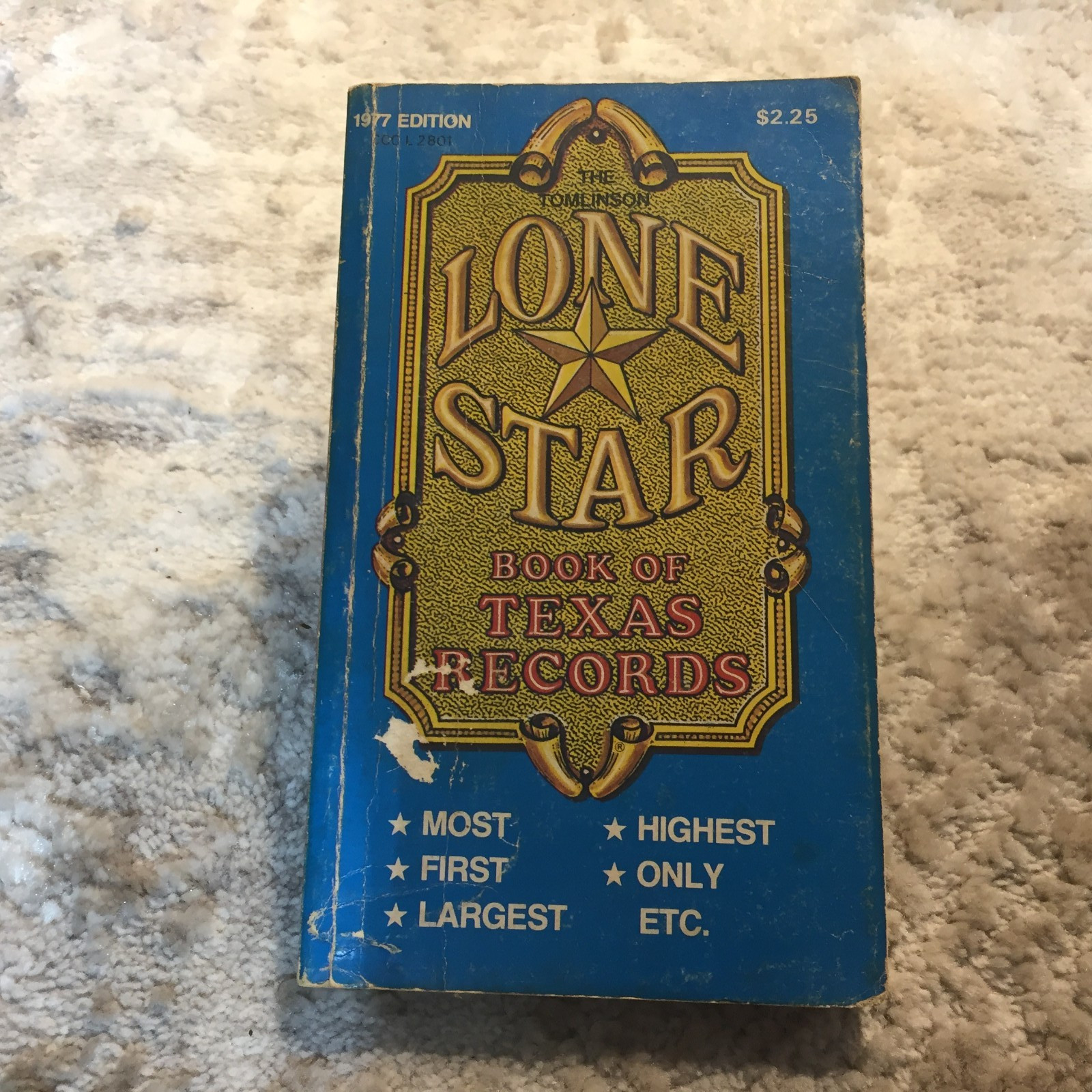 The Tomlinson Lone Star Book Of Texas Records 1977 Edition Texas Superlative