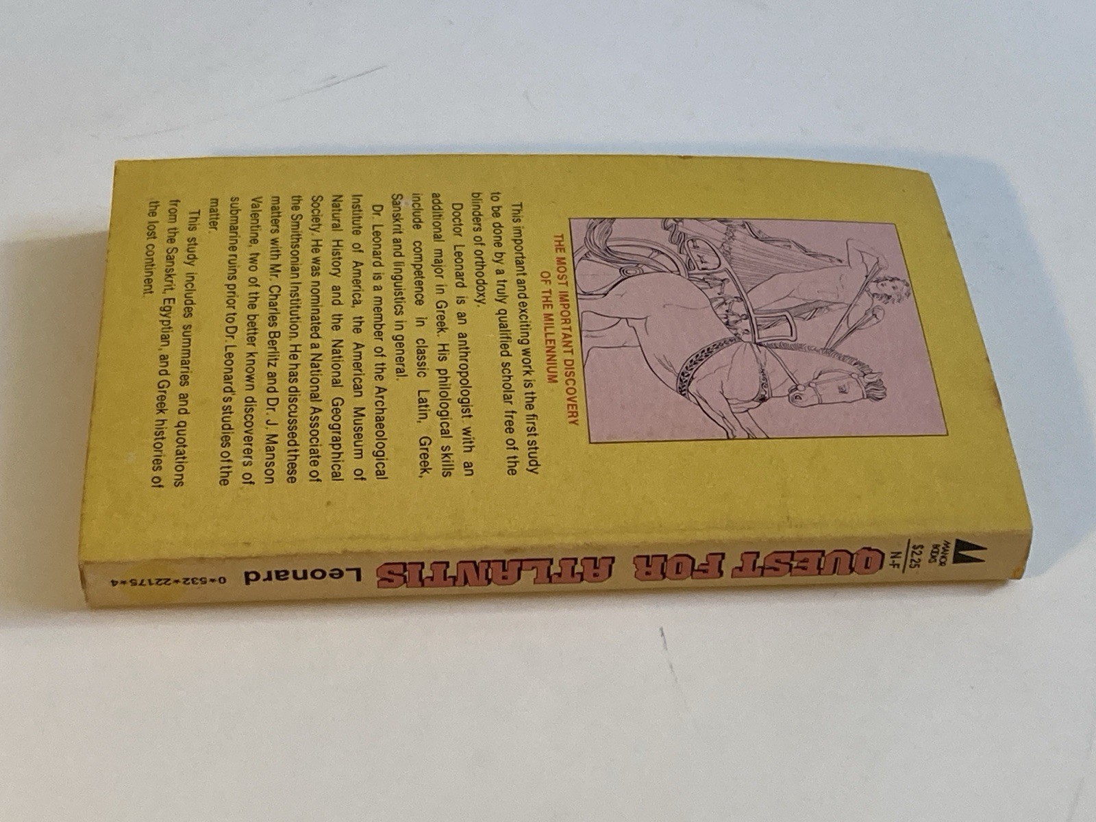 Quest for Atlantis by Leonard; 1st Manor Books Edition, 1979, VG+ MMPB