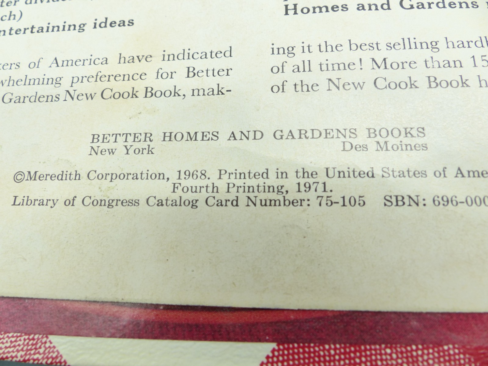 VTG 1971 Better Homes & Gardens New Cook Book 5 Ring Hard Cover Binder 400 pages