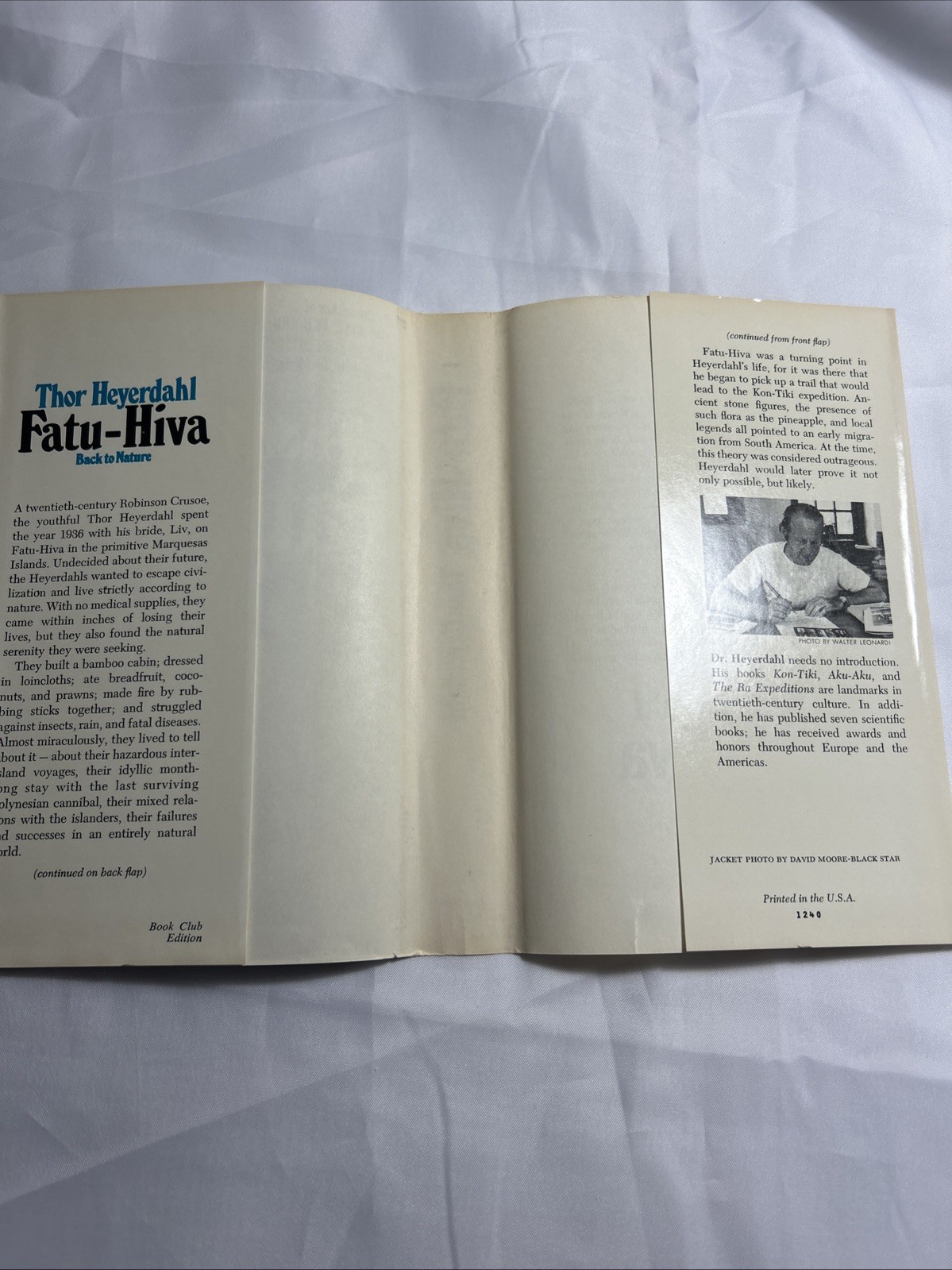 Fatu-Hiva: Back to Nature by Thor Heyerdahl (Hardcover) Book club edition