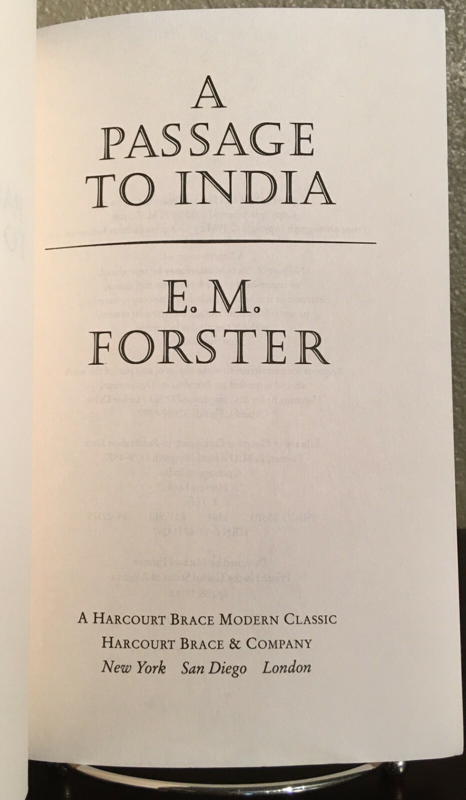 A PASSAGE TO INDIA by E. M. Forster (1965, Paperback, Reprint)