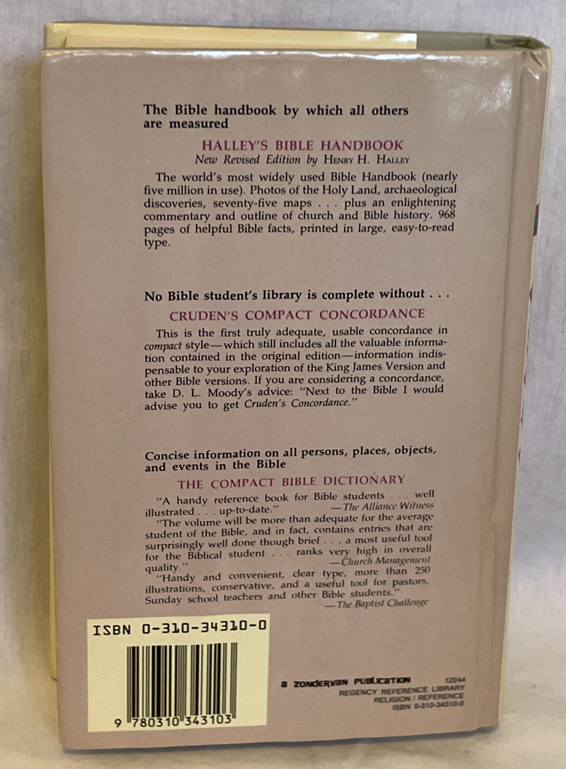 Nave’s Compact Topical Bible 1972 Regency Reference Library Zondervan HB Dust Ja