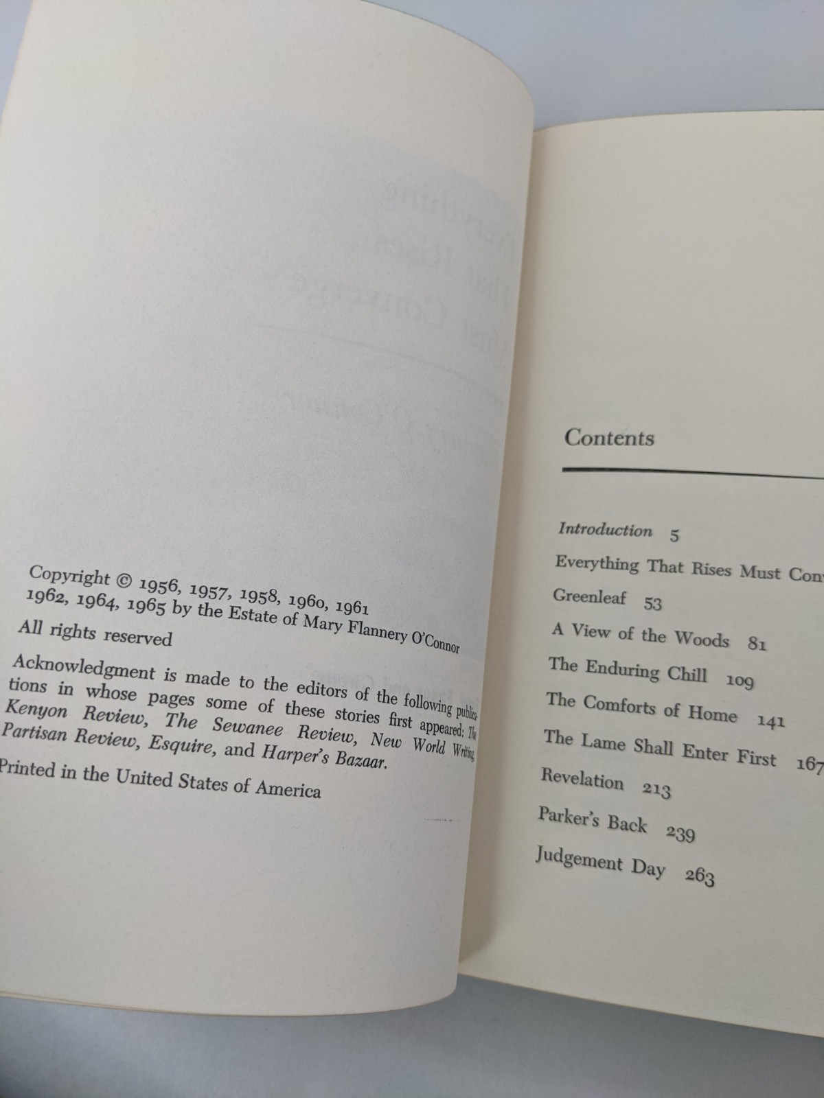 Flannery O’Connor Everything That Rises Must Converge Paperback 1980 Noonday