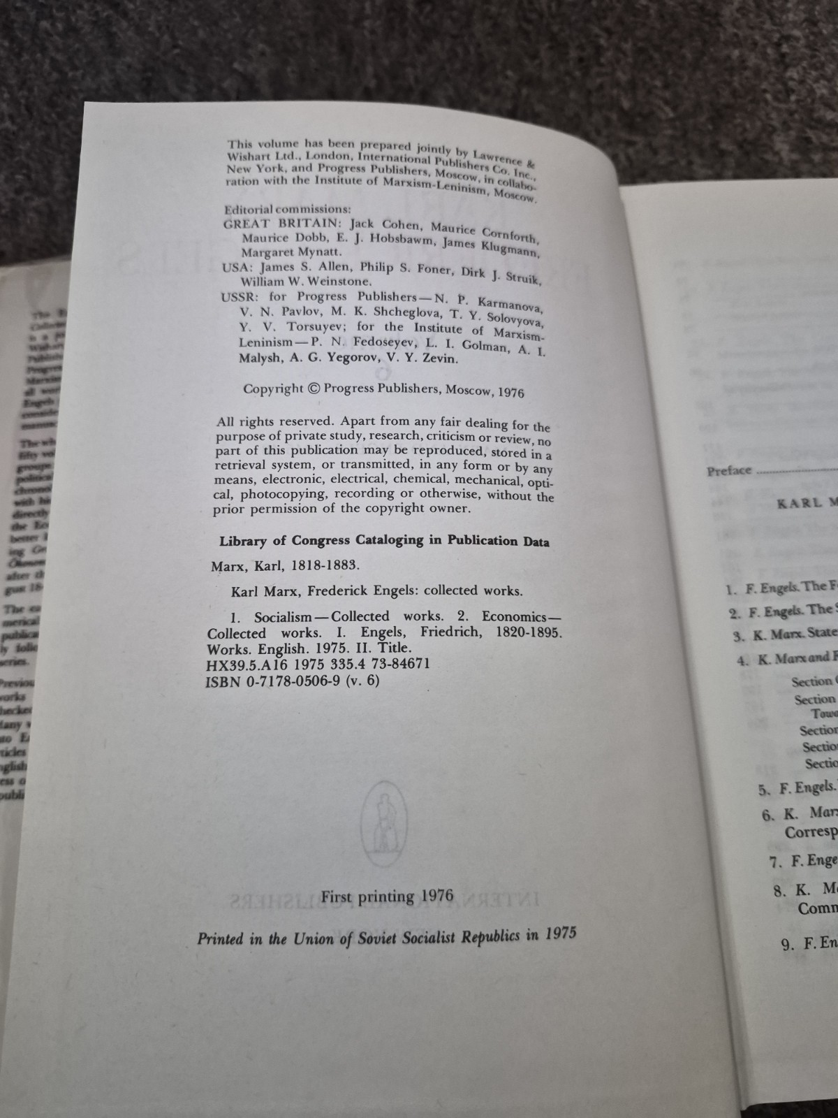 Marx Engels Collected Works Book Lot of 3 Hc Books Vol. 4, 5, 6