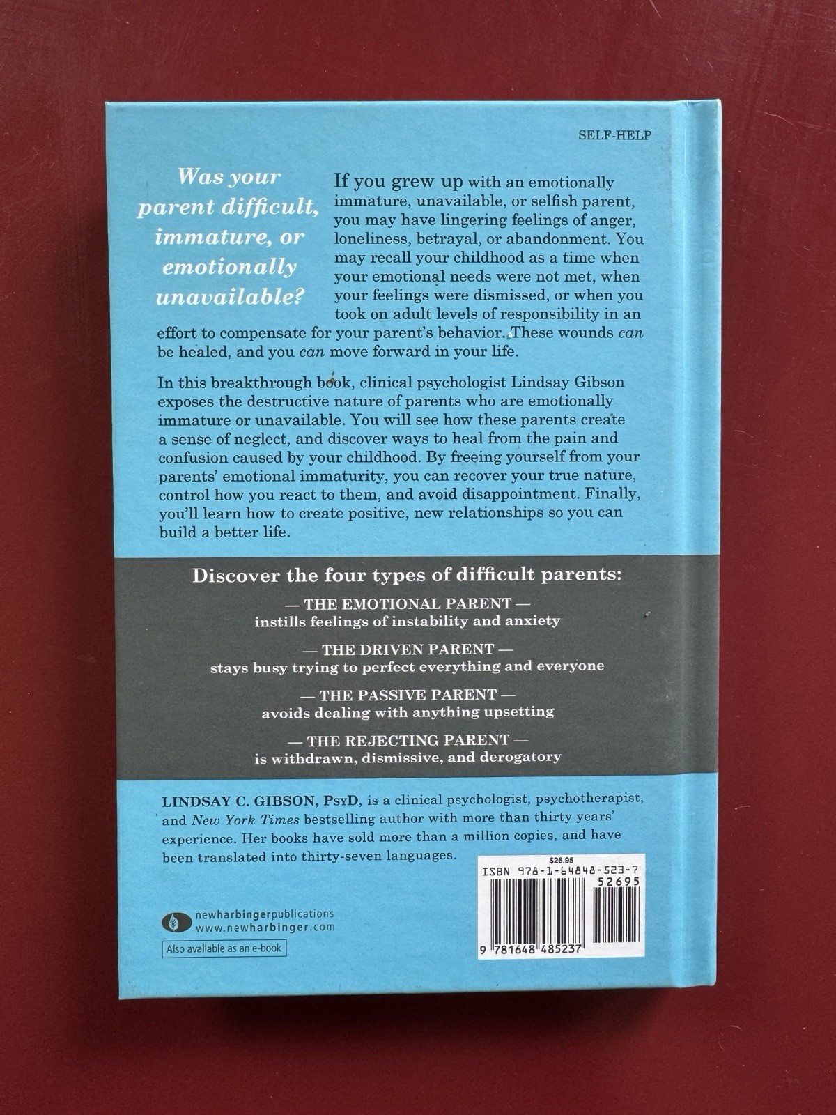 Adult Children of Emotionally Immature Parents Hardcover Lindsay C Gibson