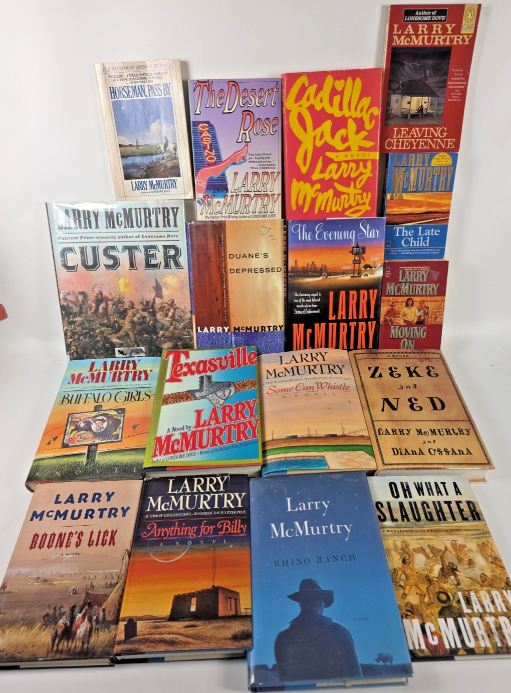 Lot of 17 Larry McMurtry Books (12 Hardcover; 5 Paperback) ~ Many First Editions