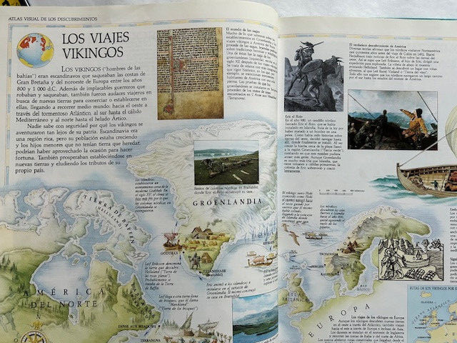 Atlas visual de los descubrimientos, hardcover, 64 clean pages, 10.5 in x 14 in