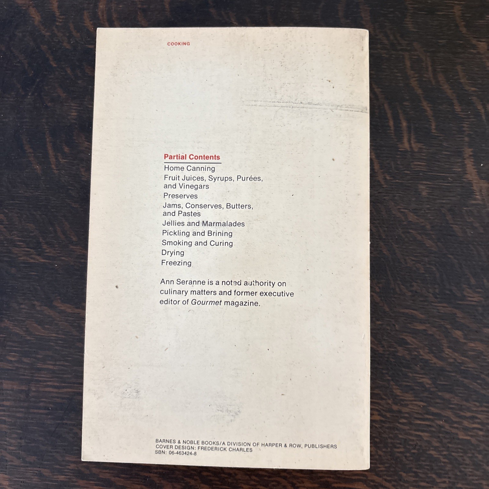 The Home Canning and Preserving Book Ann Seranne 1975 Barnes & Noble $0 Shipping