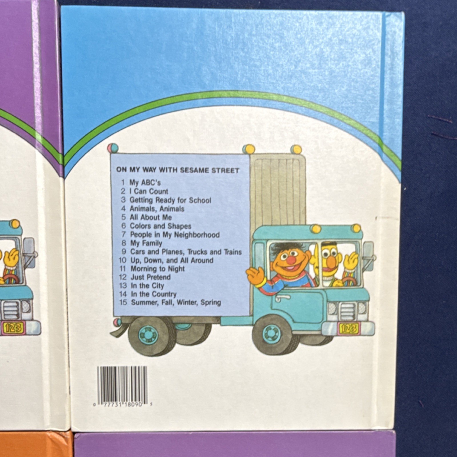 On My Way with Sesame Street Hardcover Lot (4 Books) Vol 3,4,8,9 Illustrated
