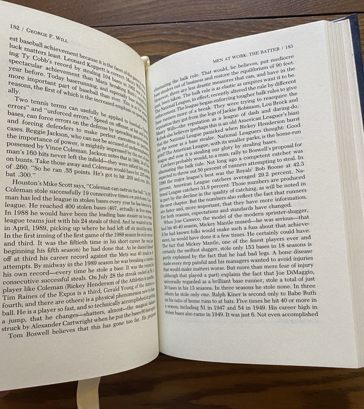 Easton Press Men at Work 1990 Signed First Edition George F Will Leather
