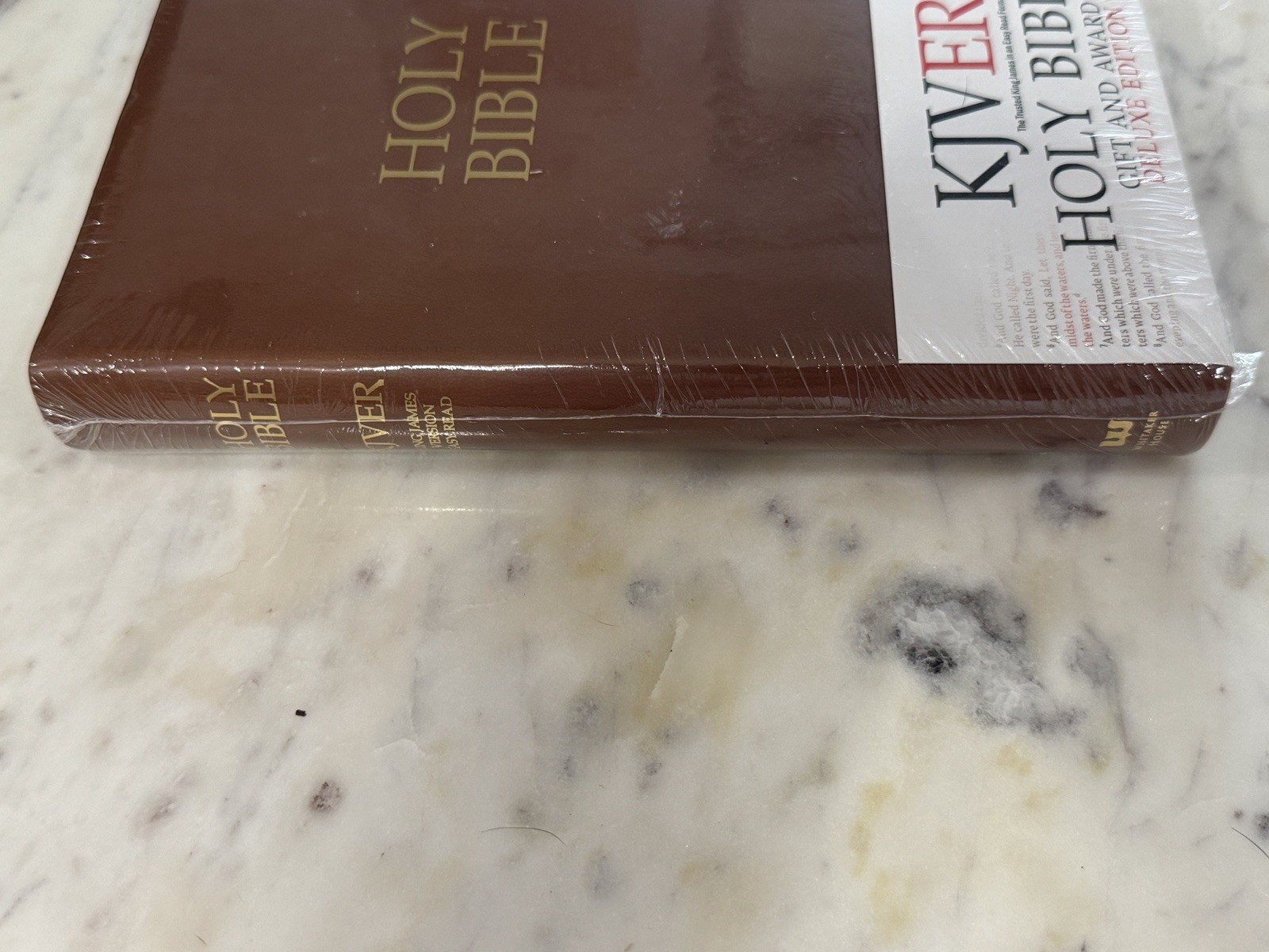 Whitaker House KJVER Gift and Award Holy Bible Brown Coffee Leather Bound