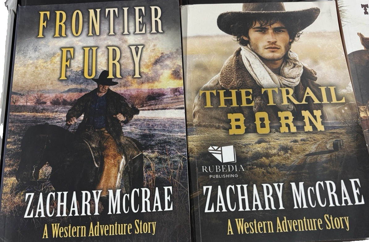 Lot of Zachary McCrae Paperback Books Western Adventure Story Rubedia Publishing