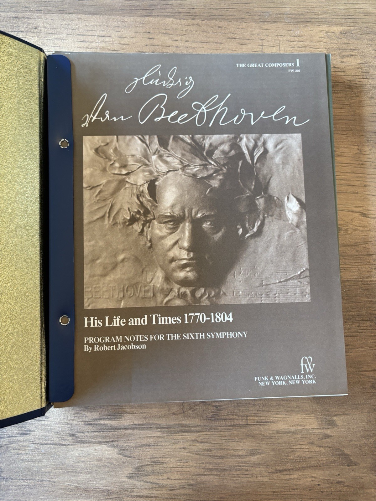 Funk & Wagnalls „The Great Composers“ Family Library of Great Composers Binder
