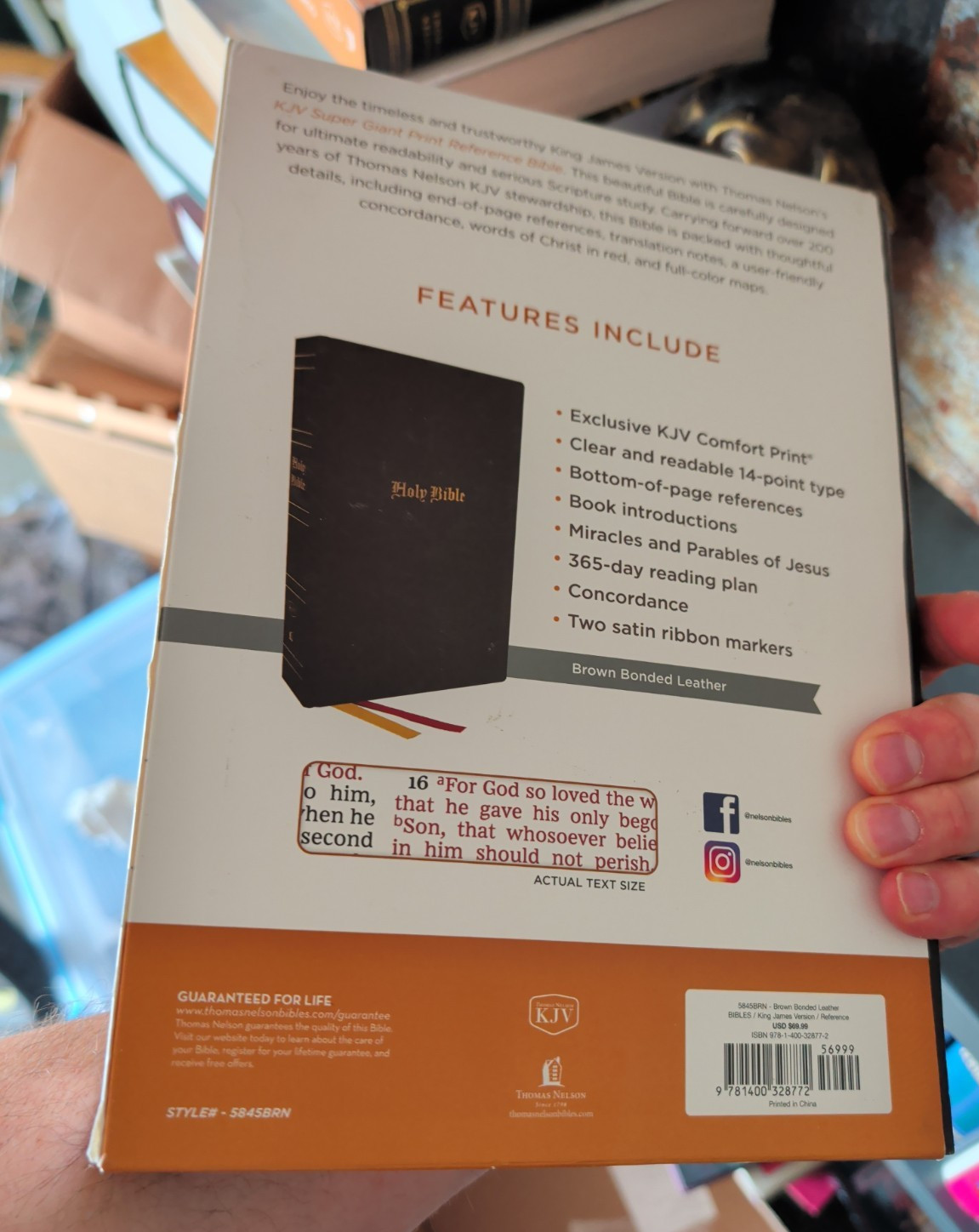UNUSED GIFTABLE KJV BIBLE LOT J1: Giant Print/Study/Compact/I AM/Genuine Leather