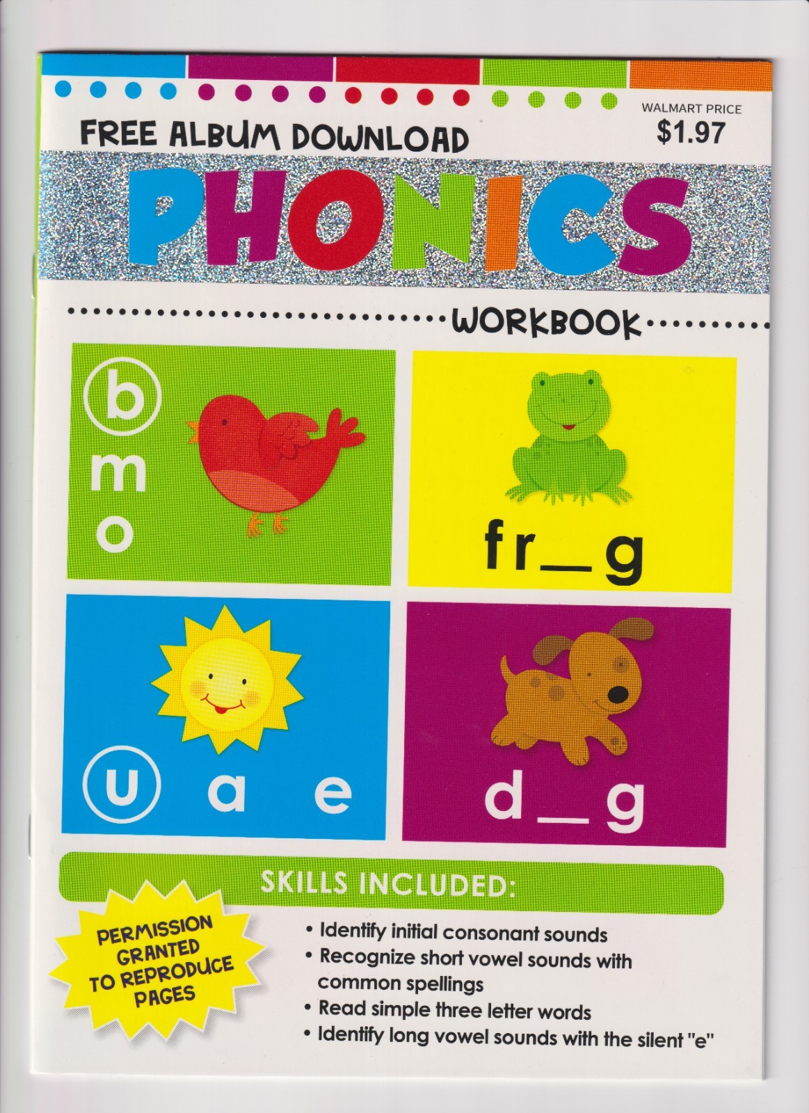 Set of 4 Educational Workbooks: Alphabet, Colors and Shapes, Numbers, Phonics Ag