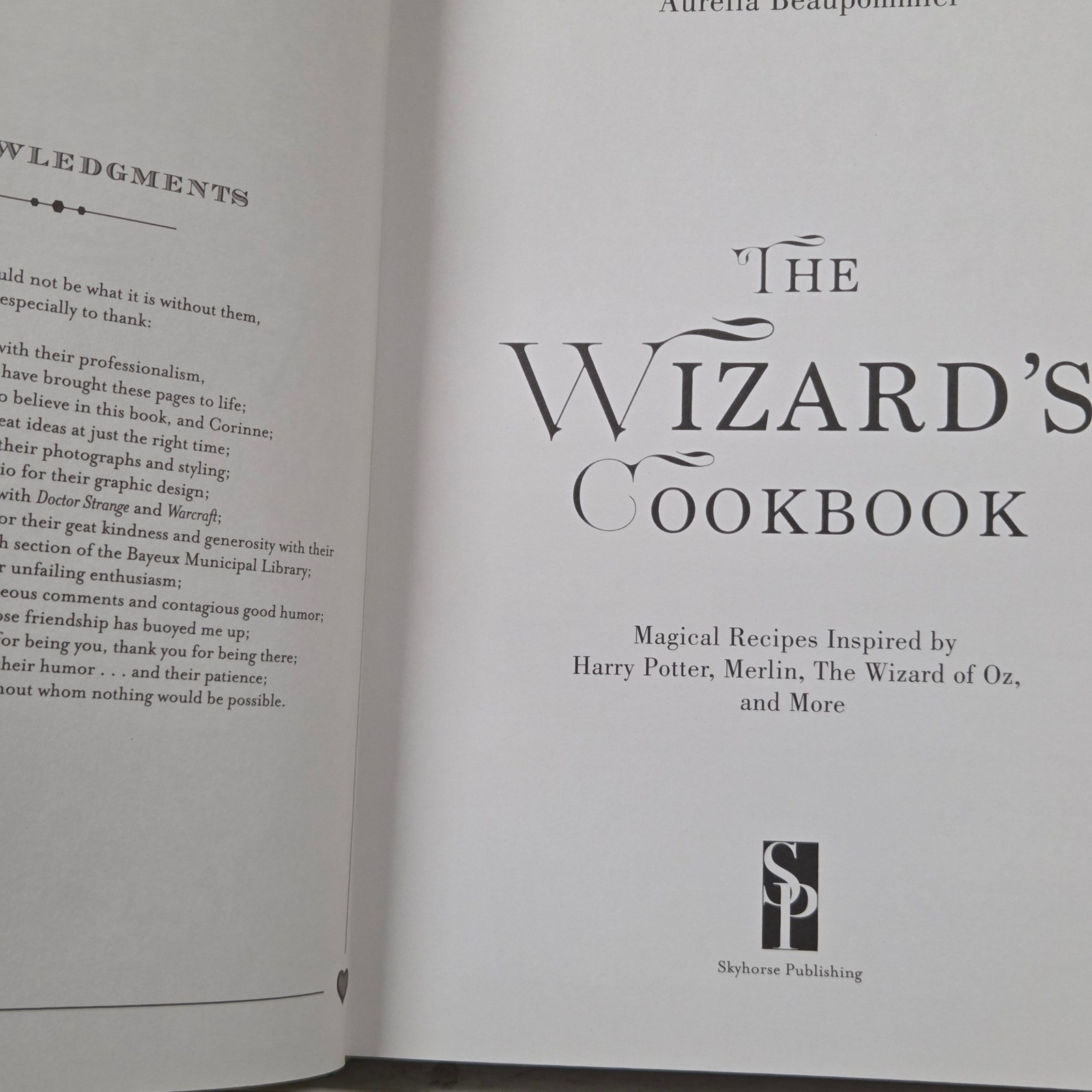 The Wizard’s Cookbook Magical Recipes Hardcover Skyhorse Cookbook