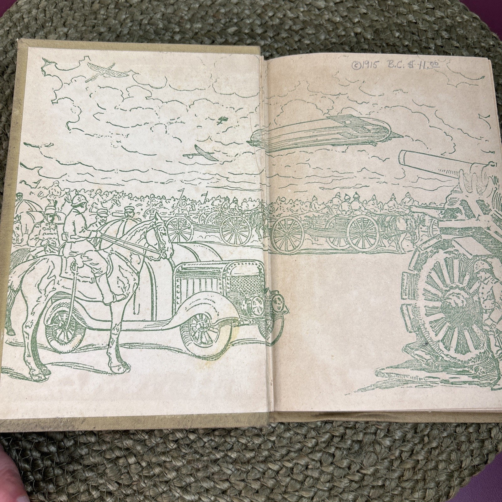 Antique 1915 Fighting in the Clouds For France Colonel James Fiske Book WW1