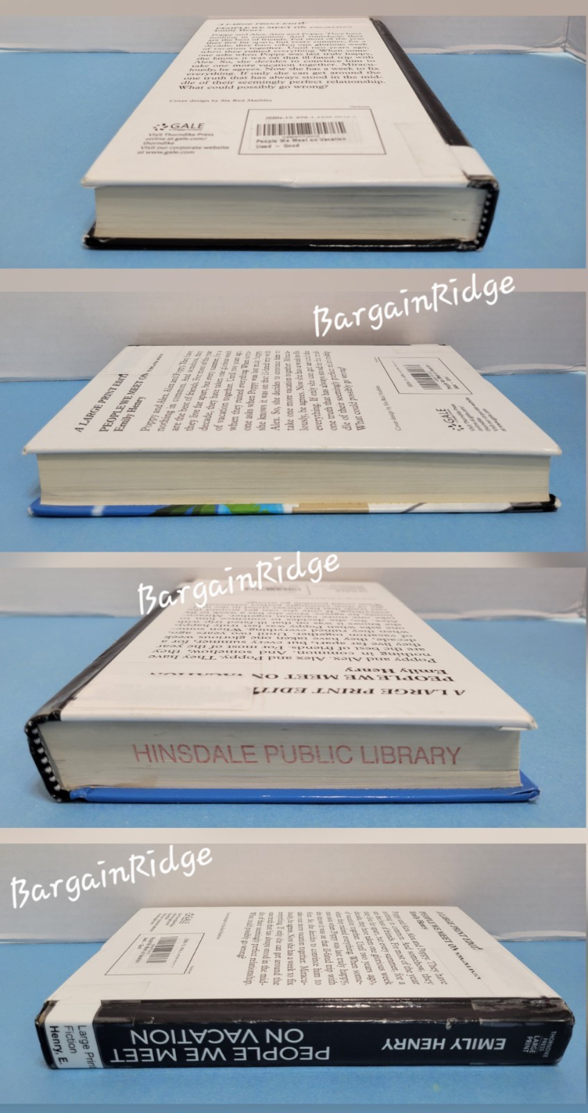 People We Meet on Vacation Emily Henry Hardcover Large Print Library Copy