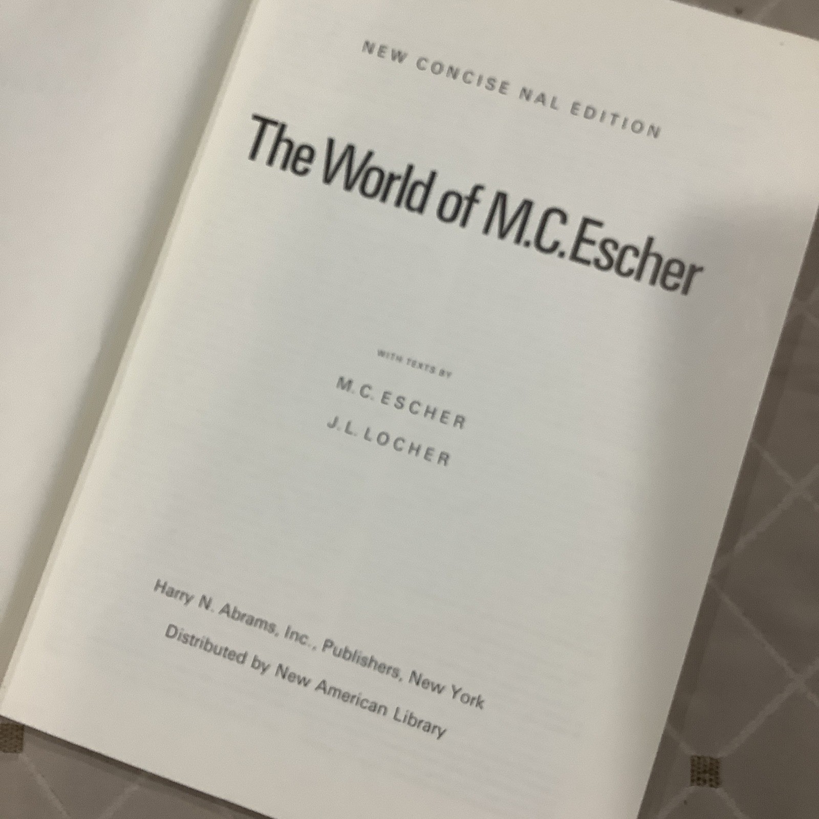 The World Of M.C. Escher New Concise Nal Edition 1974 Abrams