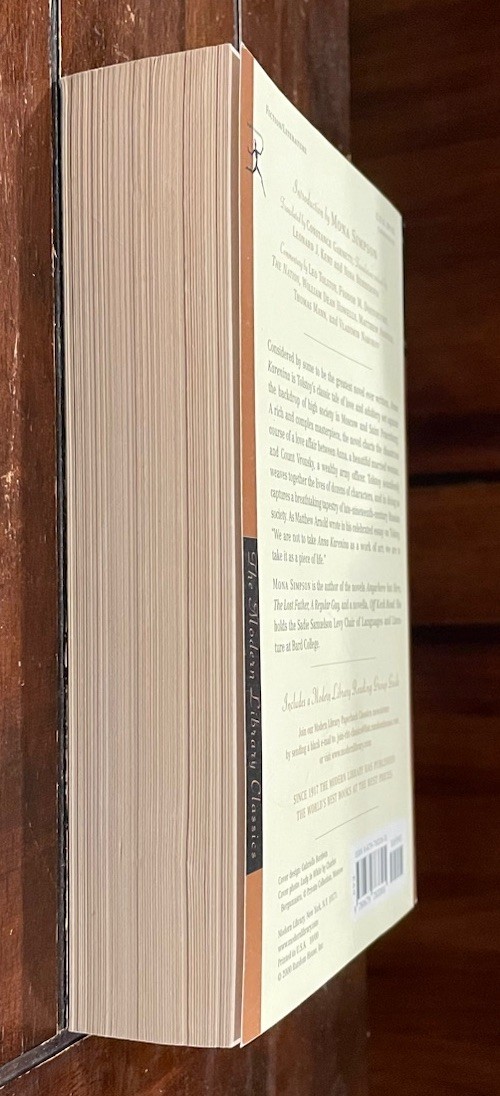 Anna Karenina by Leo Tolstoy | Paperback | Modern Library Edition