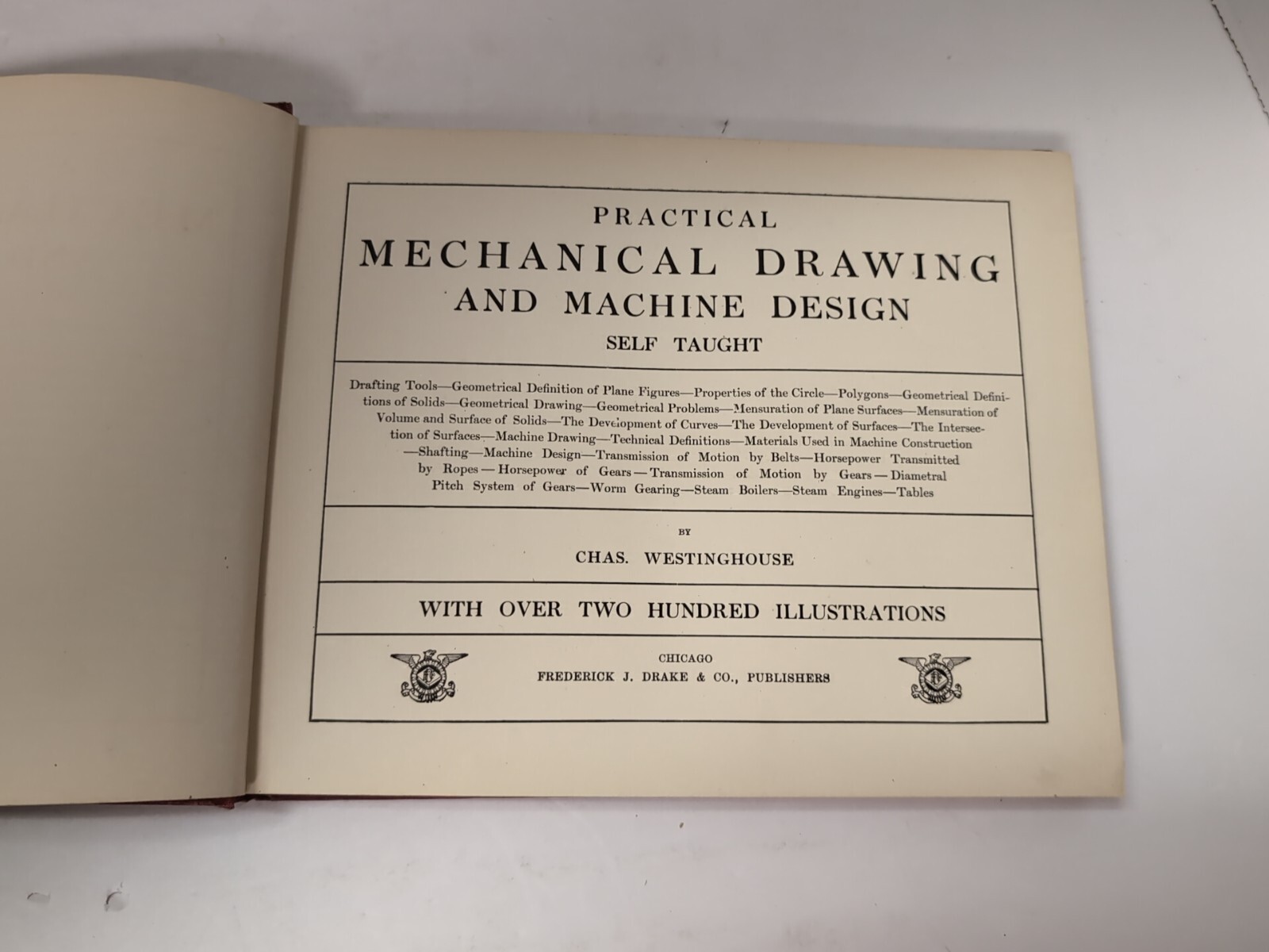 Practical Mechanical Drawing and Machine Design by Westinghouse, Drake, 1906 HC