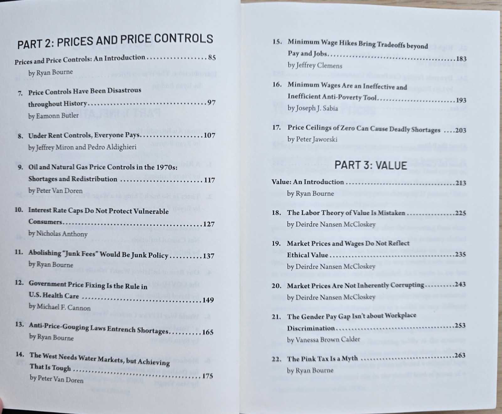 The War on Prices: Edited by Ryan A. Bourne – HC/DJ – ©2024 CATO Institute – New