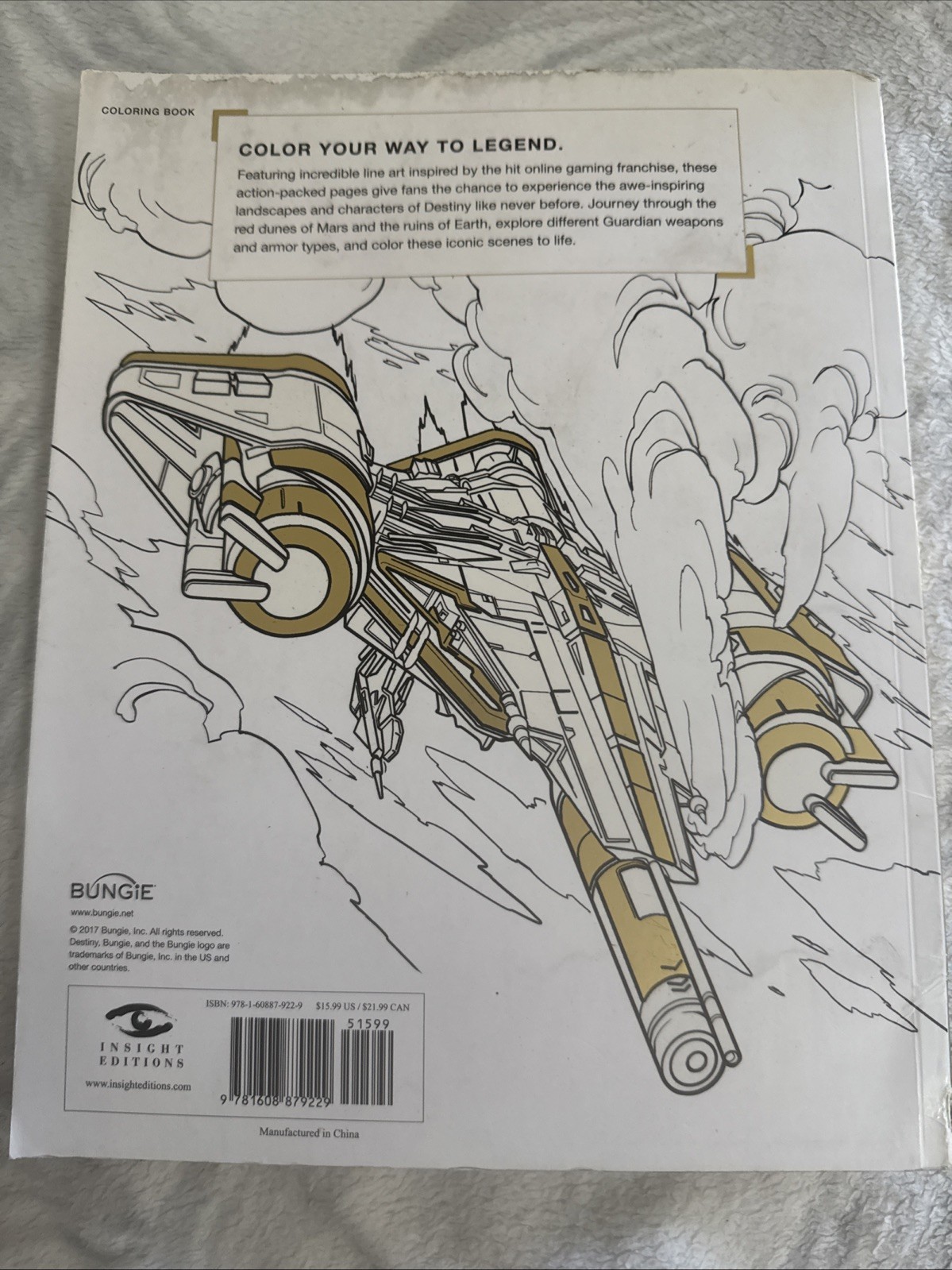 Destiny: The Official Coloring Book 2017 TPB Paperback video game color