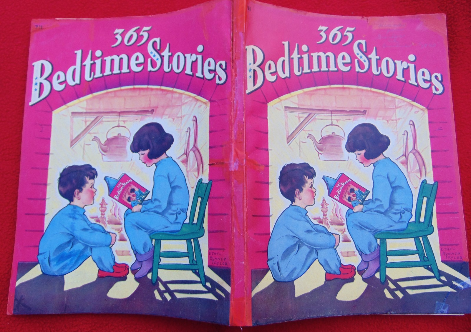 RARE 1941 ~365 BEDTIME STORIES ~ LARGE 8″ x 11″ ~ Whitman Publishing~ 140 PAGES