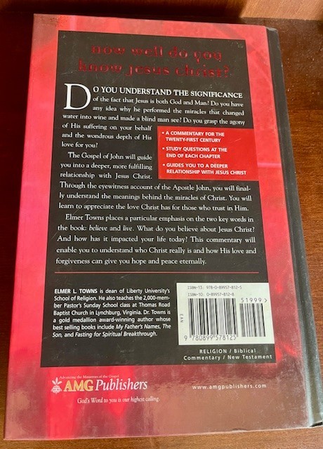 Gospel of John : Believe and Live by Elmer L. Towns (2002, Hardcover) New