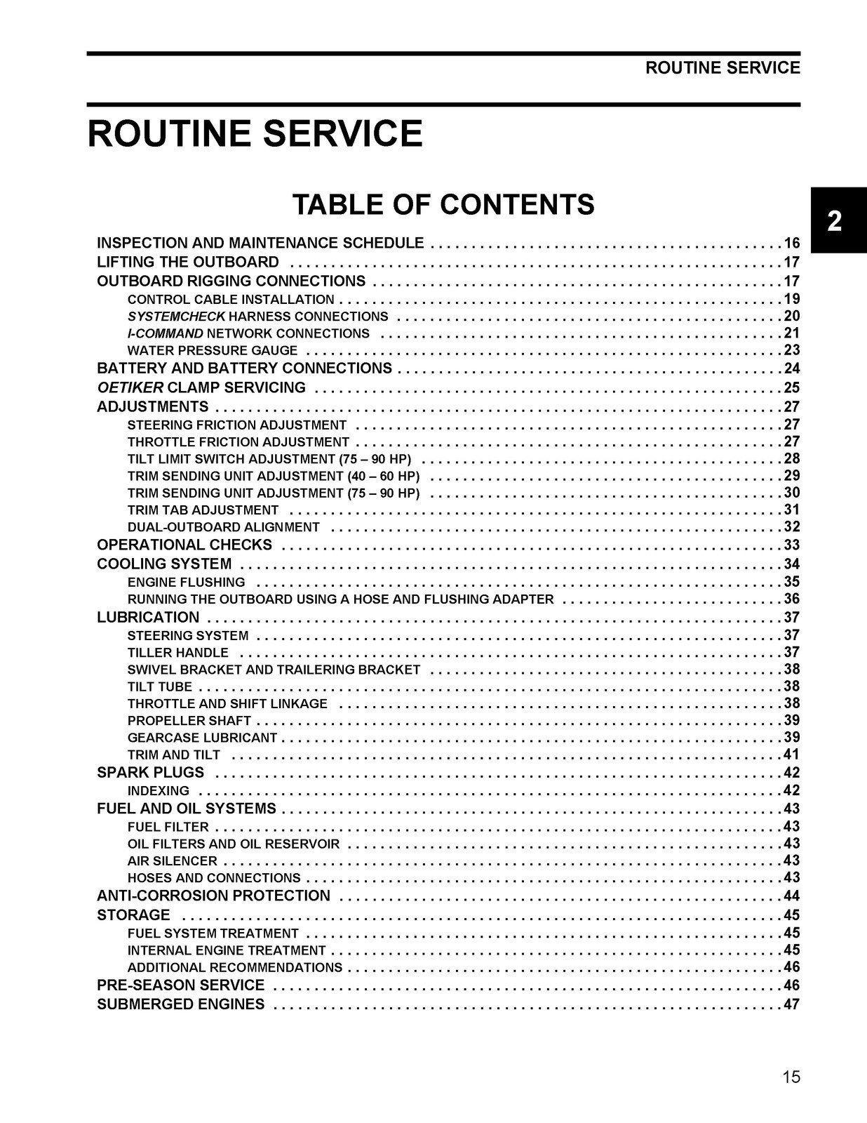 EVINRUDE 40 50 60 65 75 90 HP 2001 Service Manual, FIXED – COVERED – XL FOLDOUTS