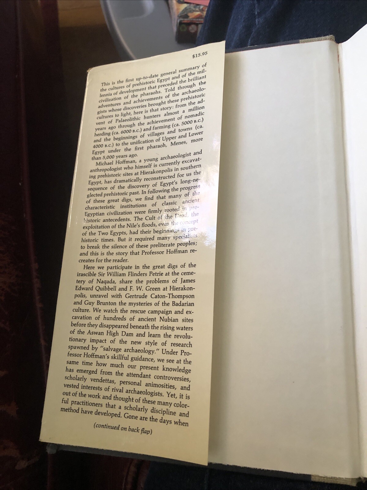 Egypt Before the Pharaohs by Michael A. Hoffman (1979, Hardcover) DJ
