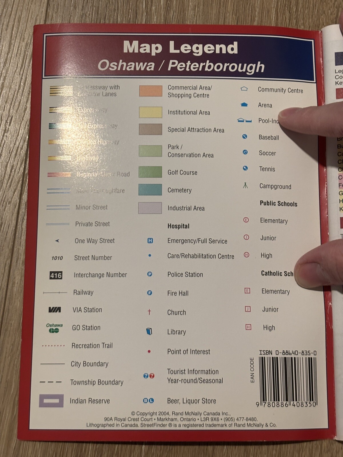 Rand McNally Oshawa Pickering Ontario street atlas guide Canada