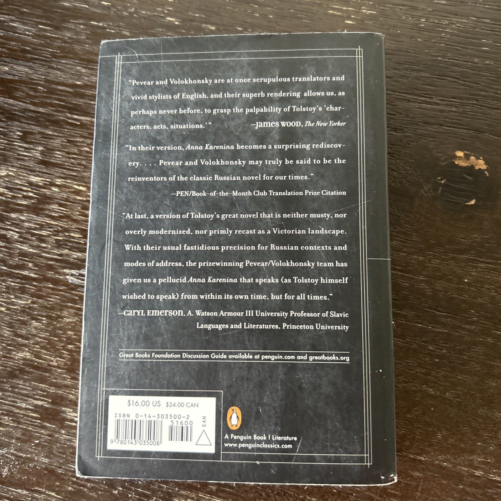 Anna Karenina by Leo Tolstoy (Trade Paperback, Penguin Classics Deluxe Edition)
