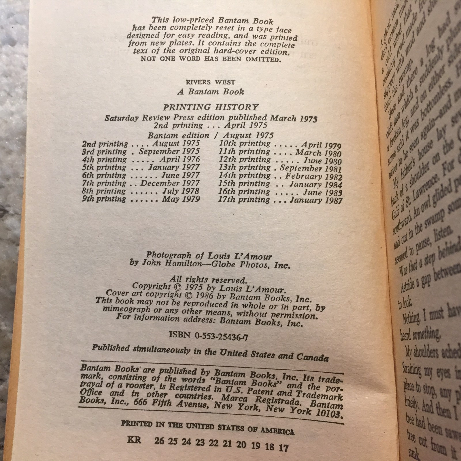 Rivers West Louis L’Amour 1975 Bantam Steamboat Building Louisiana Purchase Book