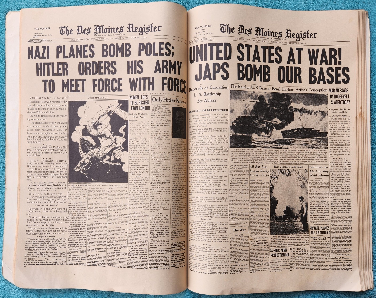 Historic Pages From The Des Moines Register and Tribune 1980 Jumbo Book 84 Pages