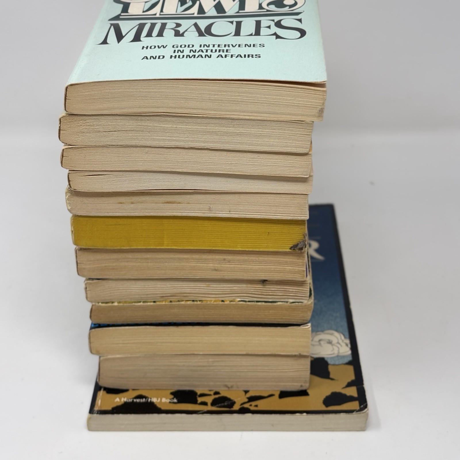 Lot of 12 C S Lewis Books Vintage Paperback Christian Fantasy Theology