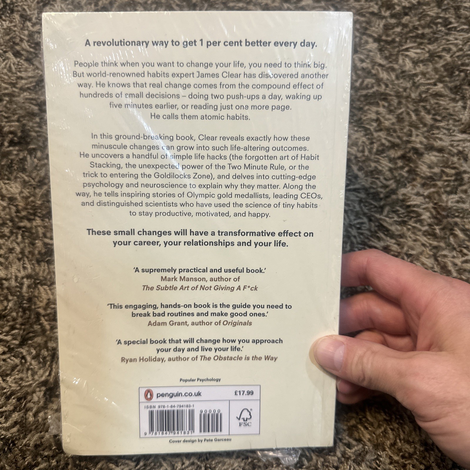 Atomic Habits: Tiny Changes, Remarkable Results – Paperback
